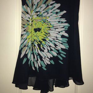 Floral Asymetrical Lined Skirt